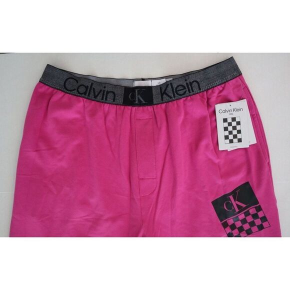 Calvin Klein NM2438510 Men's Sz L Pink/Black "CK" Logo Lounge Jogger Pants $60 - Picture 4 of 11